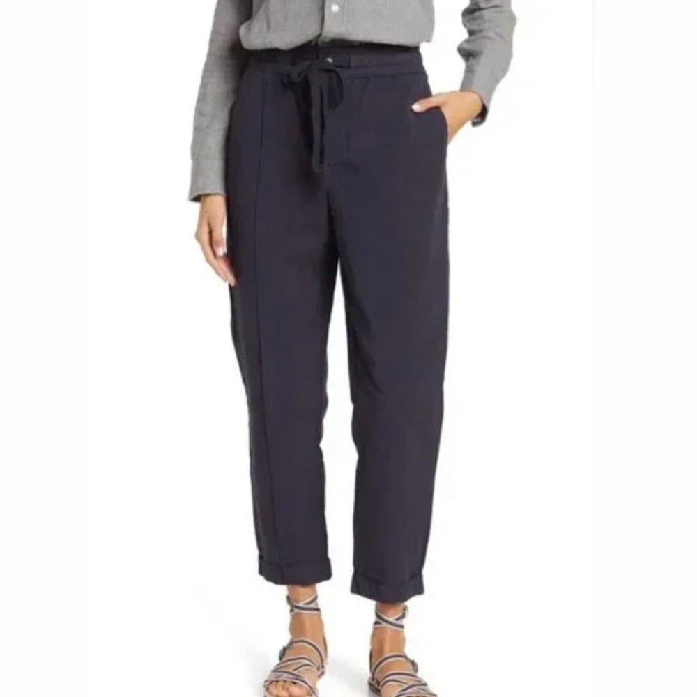 Alex Mill Sam Pull On Cuffed Linen Blend Straight Pant size 2